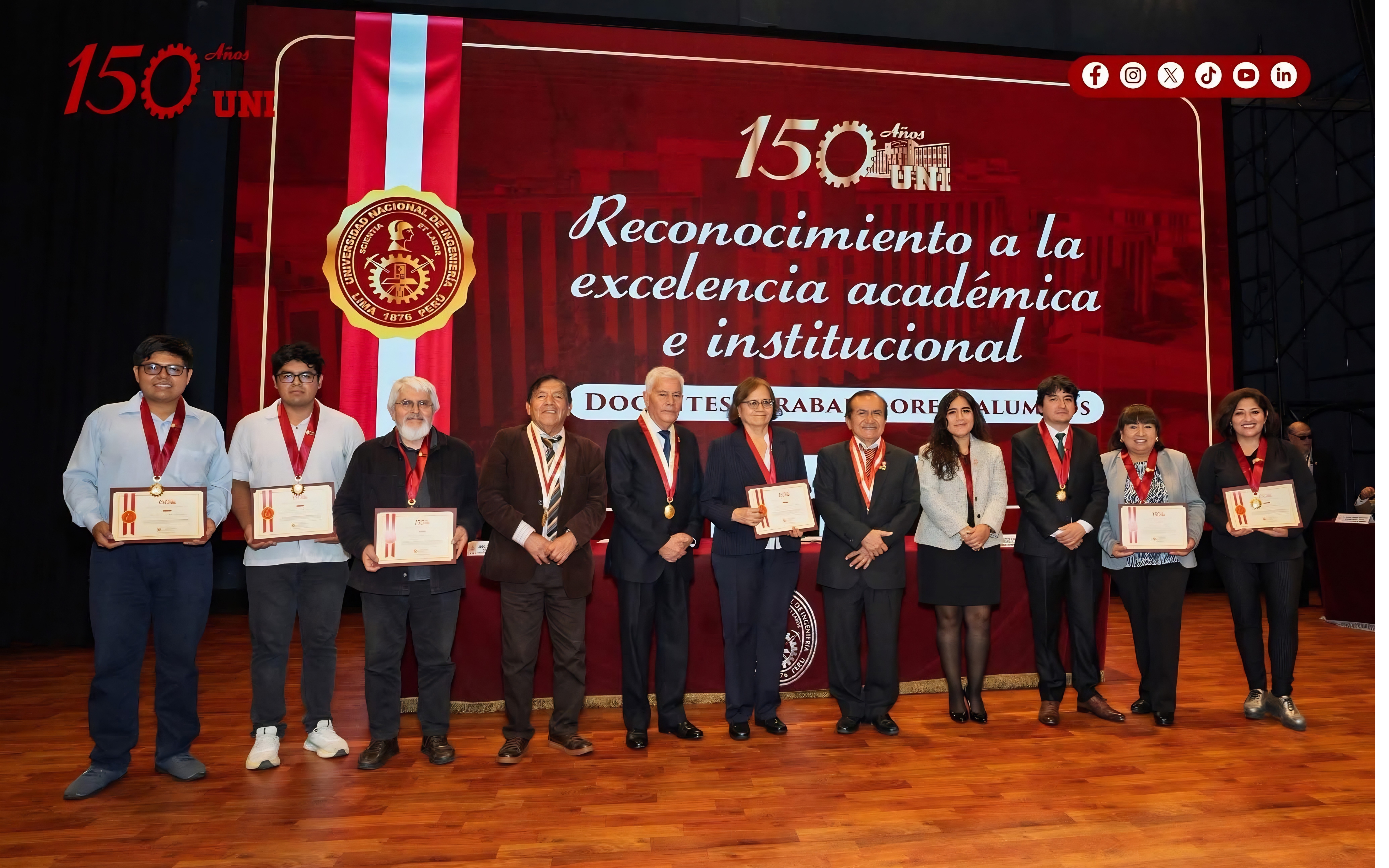 Reconocimiento a los jefes de los grupos de investigación de la UNI